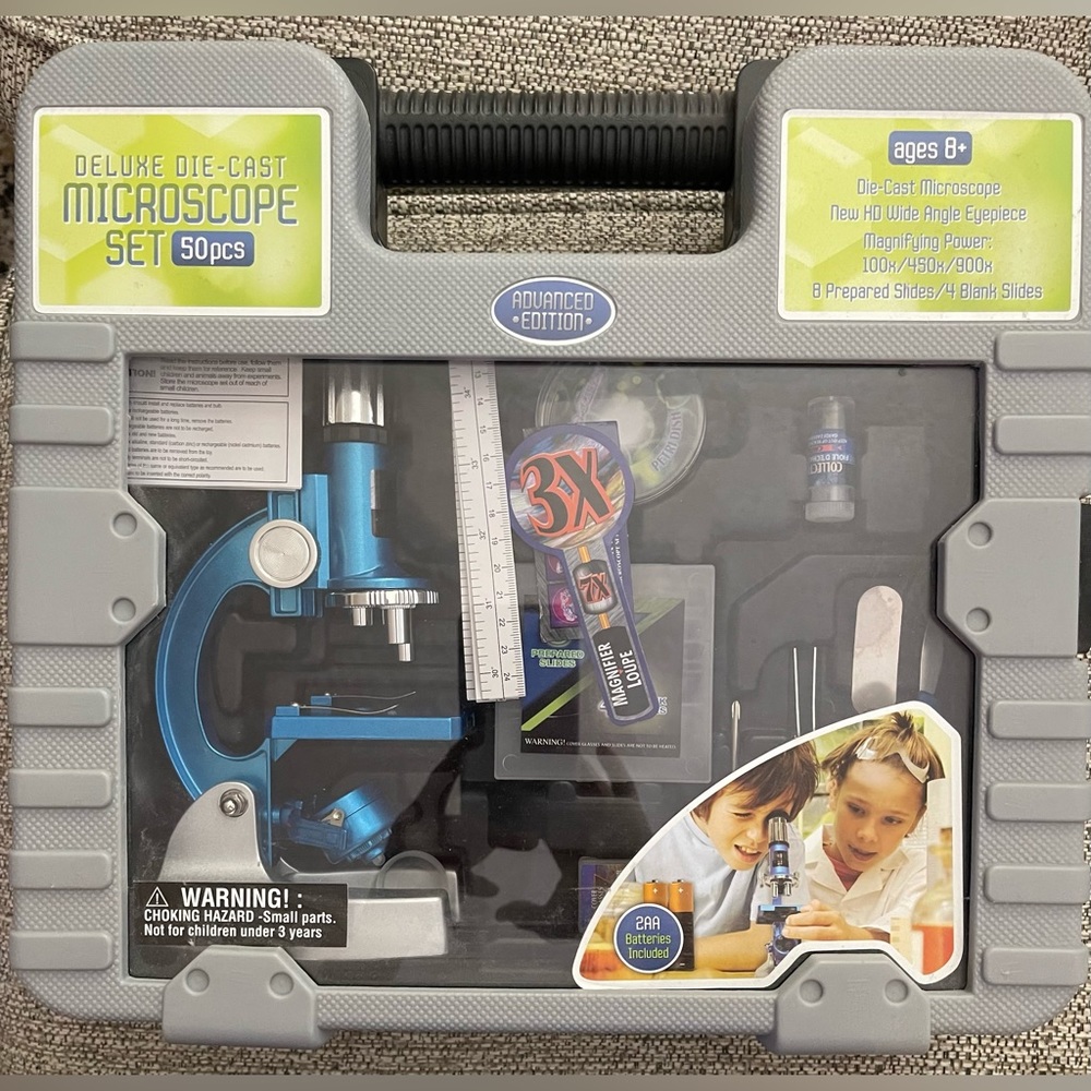 Deluxe Die-Cast Microscope Set